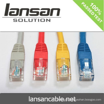 Lansan patch cord UTP FTP CAT5E CAT6 cable 4P*26AWG 7*0.16mm BC stranded pass FLUKE test